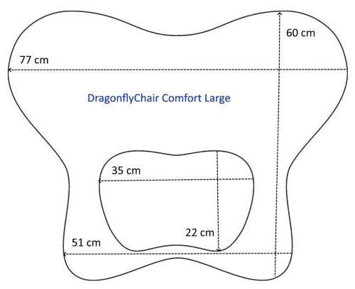 Krzesło DragonFly Comfort Large - wymiary