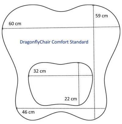 Krzesło DragonFly Comfort Standard - wymiary